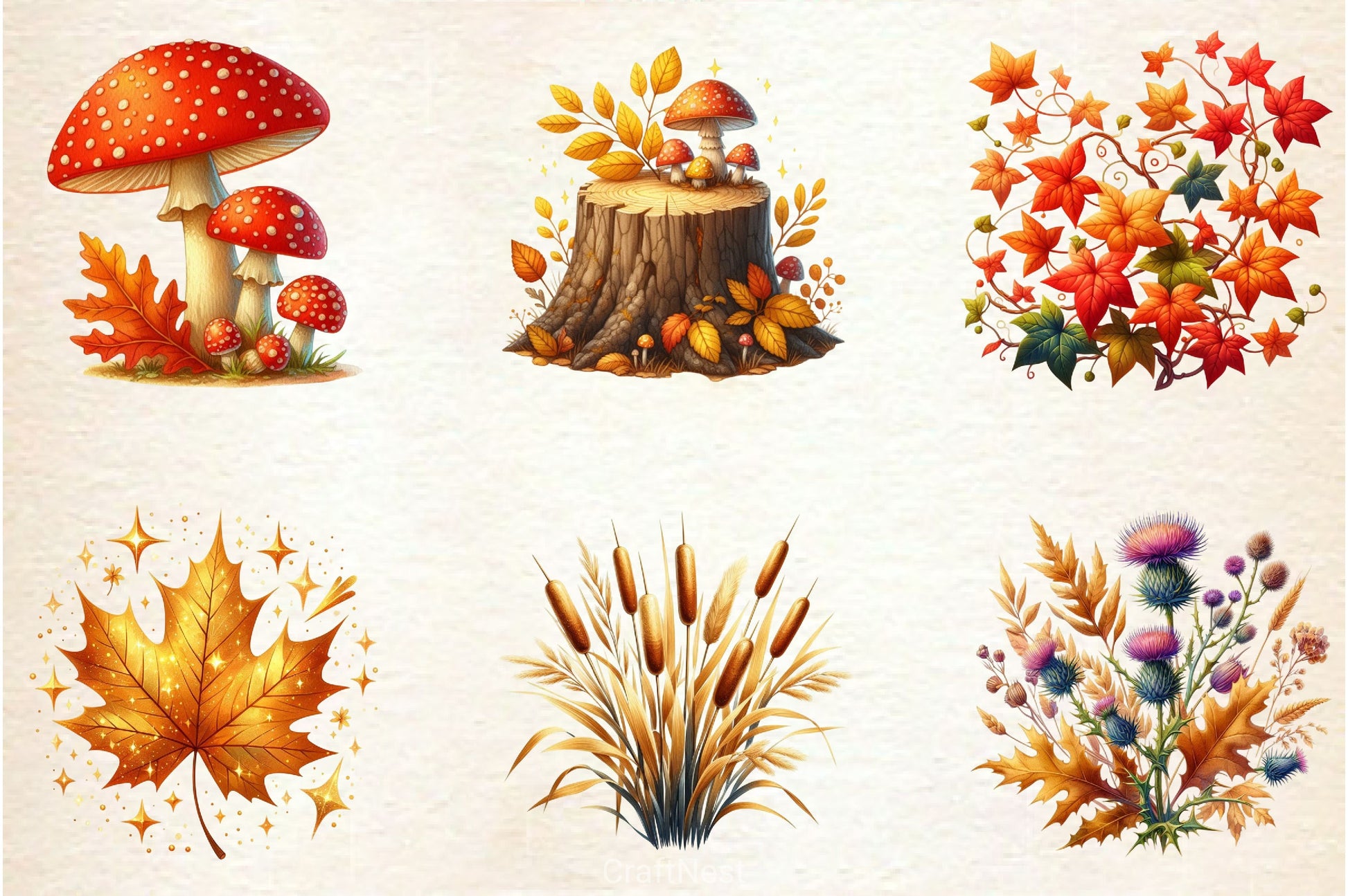 Autumn Nature Clipart Bundle - CraftNest - Digital Crafting and Art