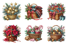Christmas Gift Basket Clipart Bundle - CraftNest - Digital Crafting and Art