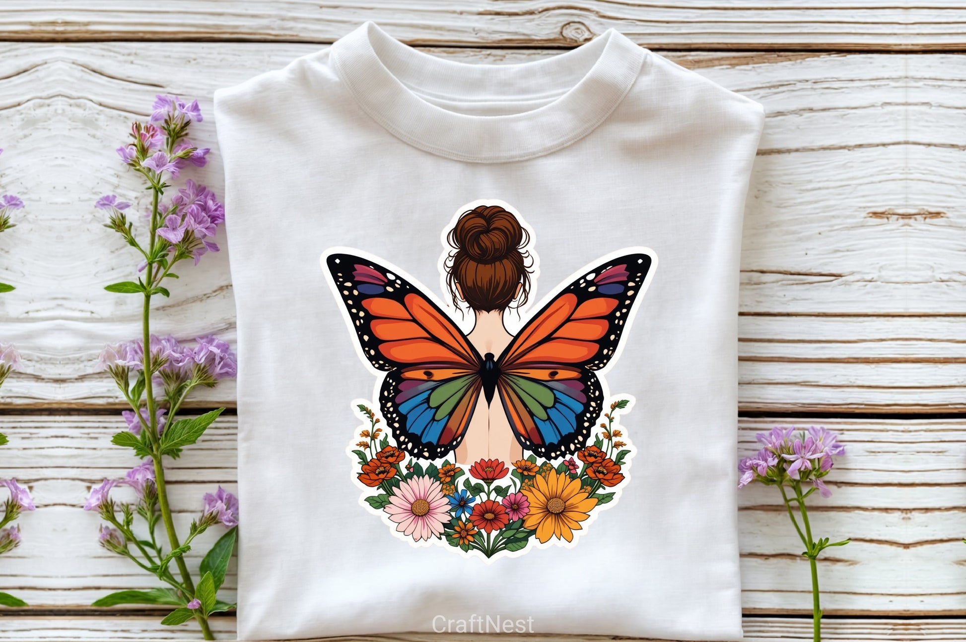 Butterfly Flowers Clipart Bundle 3 - CraftNest - Digital Crafting and Art