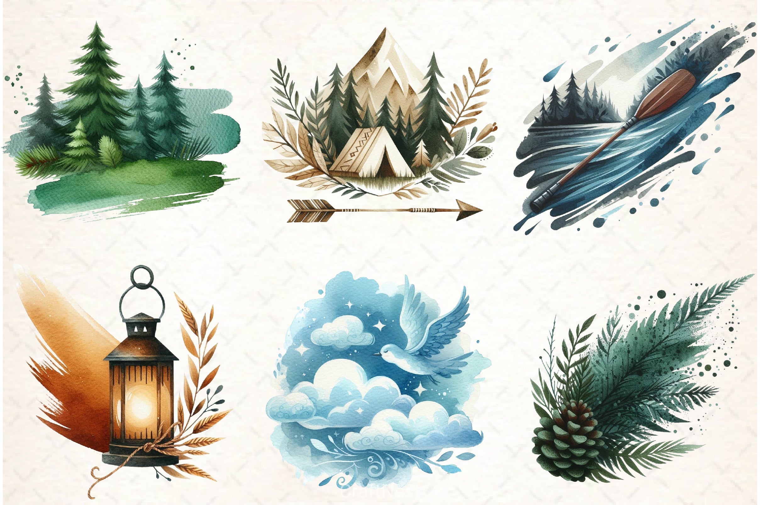 Camping Mode Clipart Bundle - CraftNest - Digital Crafting and Art