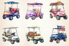 Golf Cart Clipart Bundle - CraftNest - Digital Crafting and Art