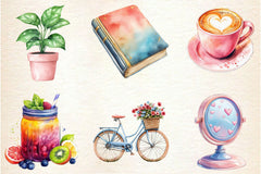 Morning Routine Pastel Clipart Bundle - CraftNest - Digital Crafting and Art