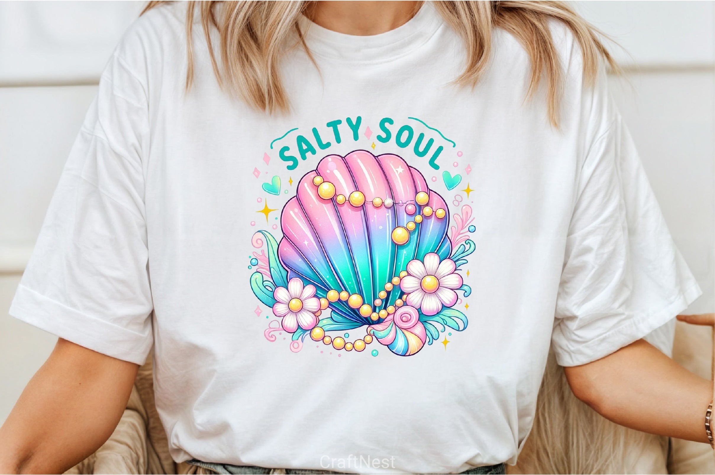 Clam Pearl Bow Clipart Bundle - CraftNest - Digital Crafting and Art