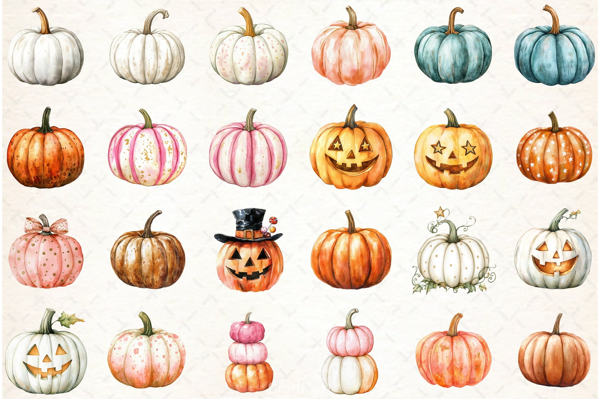 Halloween Pumpkins Clipart Bundle - CraftNest - Digital Crafting and Art