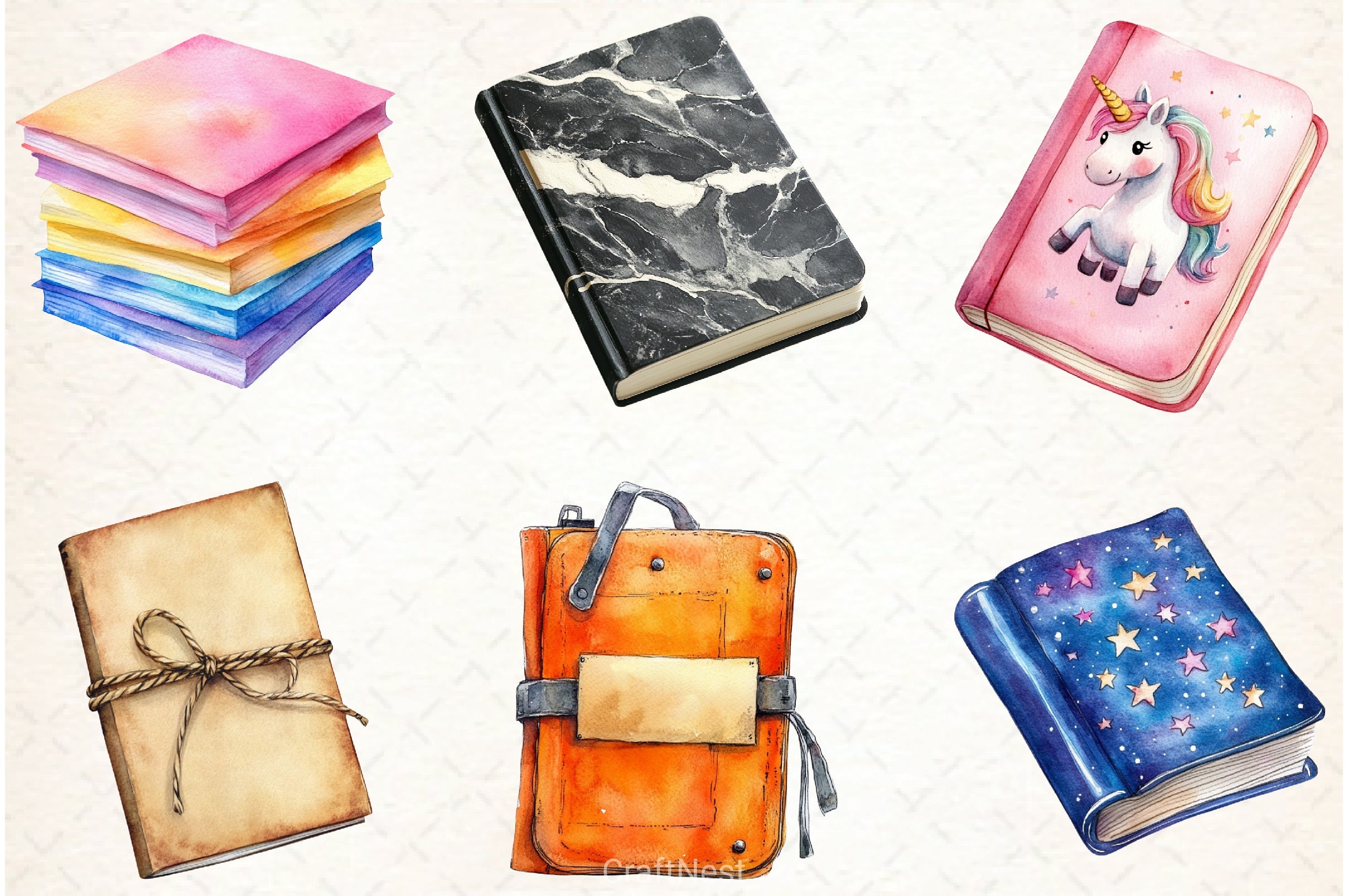 Back To School Notebook Clipart Bundle - CraftNest - Digital Crafting and Art