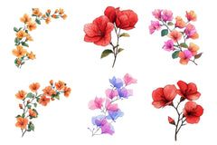 Bougainvillea Flower Clipart Bundle 2 - CraftNest - Digital Crafting and Art
