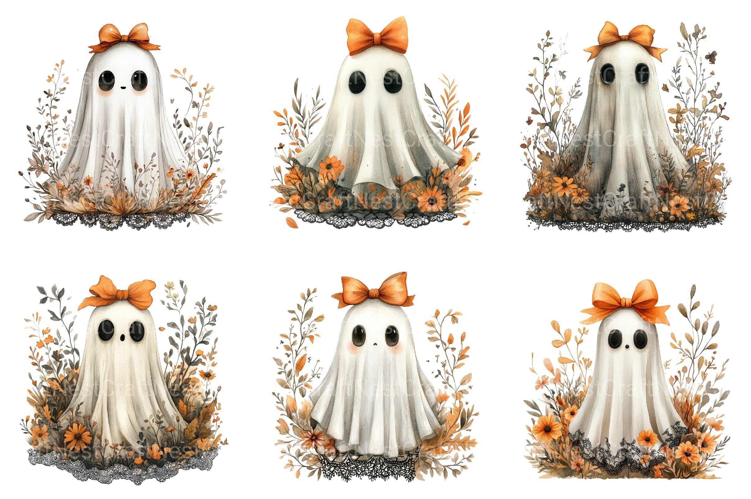 Girly Spooky Season Clipart Bundle - CraftNest - Digital Crafting and Art