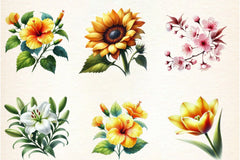 Elegant Flower Clipart Bundle - CraftNest - Digital Crafting and Art