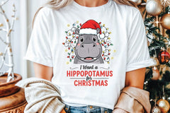 Hippopotamus Christmas Clipart Bundle - CraftNest - Digital Crafting and Art