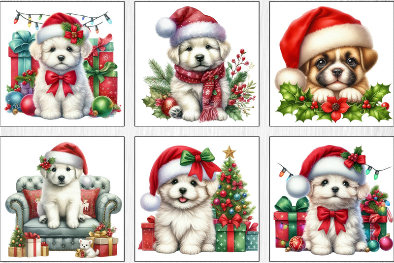 Christmas Dog Clipart Bundle 6 - CraftNest - Digital Crafting and Art