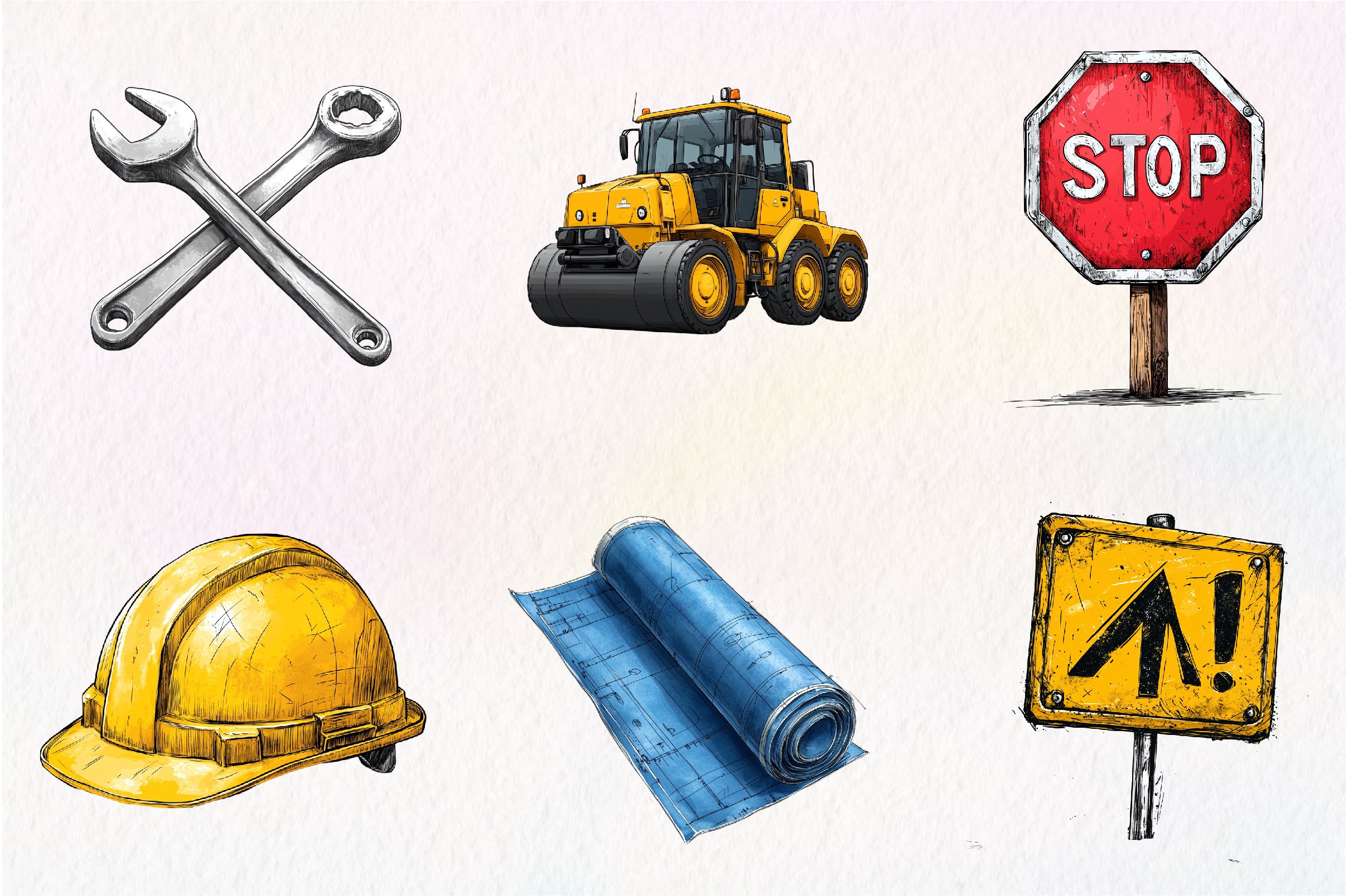 Construction Clipart Bundle - CraftNest - Digital Crafting and Art