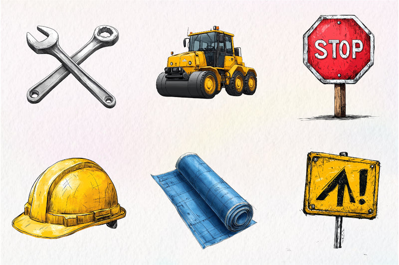 Construction Clipart Bundle - CraftNest - Digital Crafting and Art