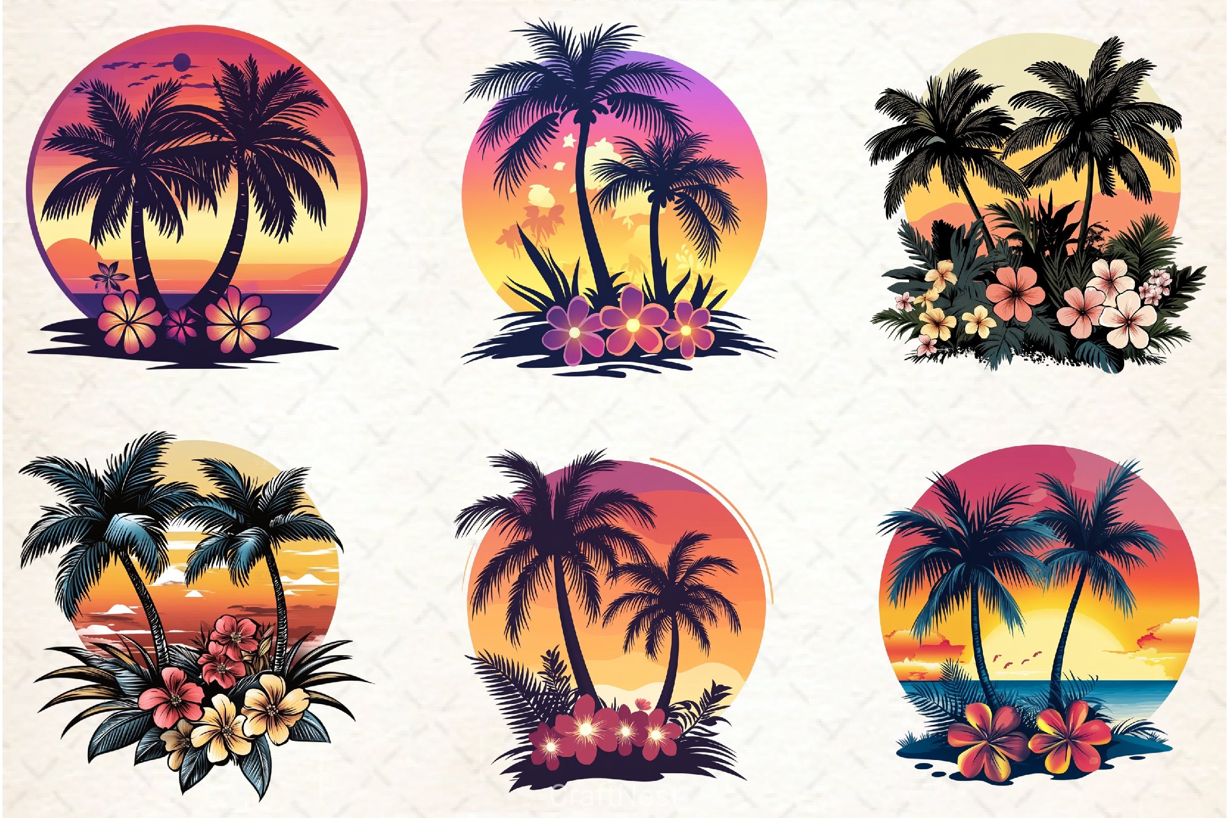 Beach Sunset Clipart Bundle - CraftNest - Digital Crafting and Art