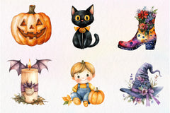 Cute Vintage Aesthetic Halloween Clipart Bundle - CraftNest - Digital Crafting and Art