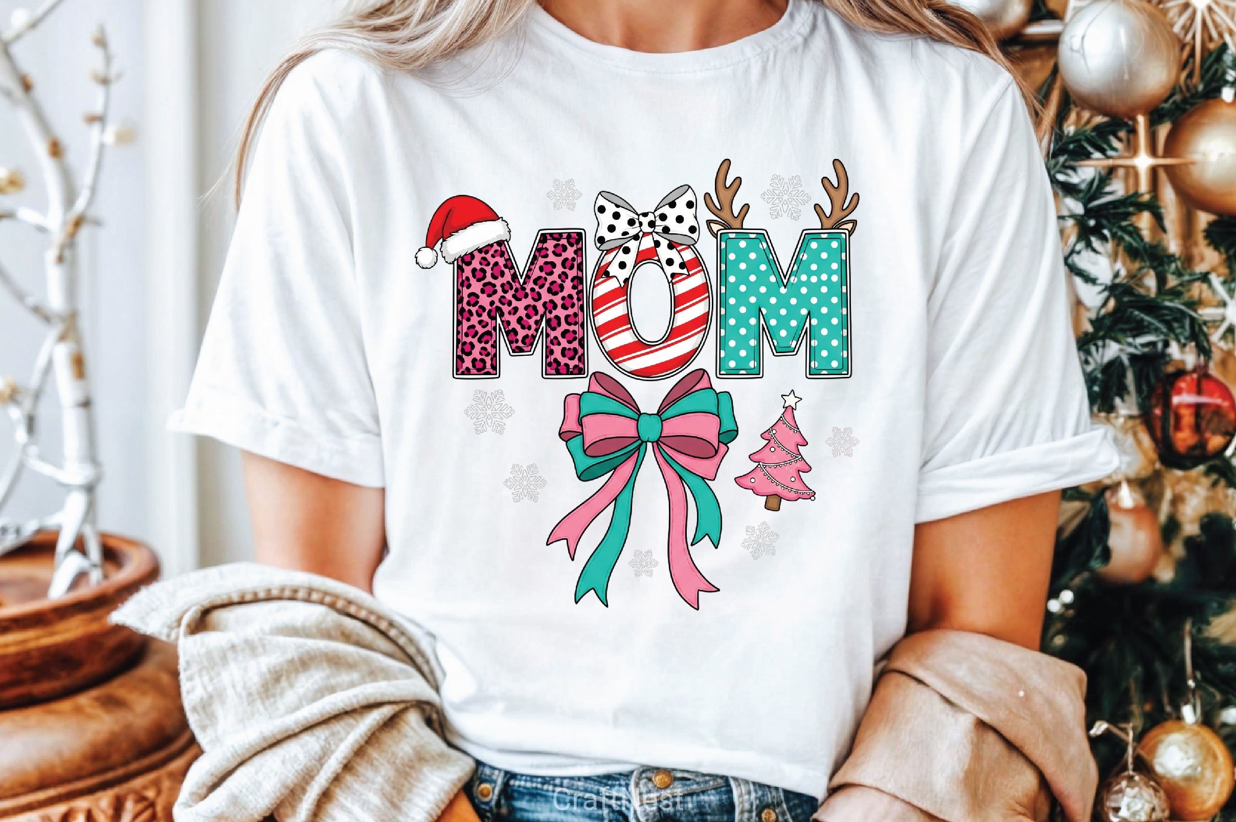 Christmas Mom Coquette Clipart Bundle 1 - CraftNest - Digital Crafting and Art