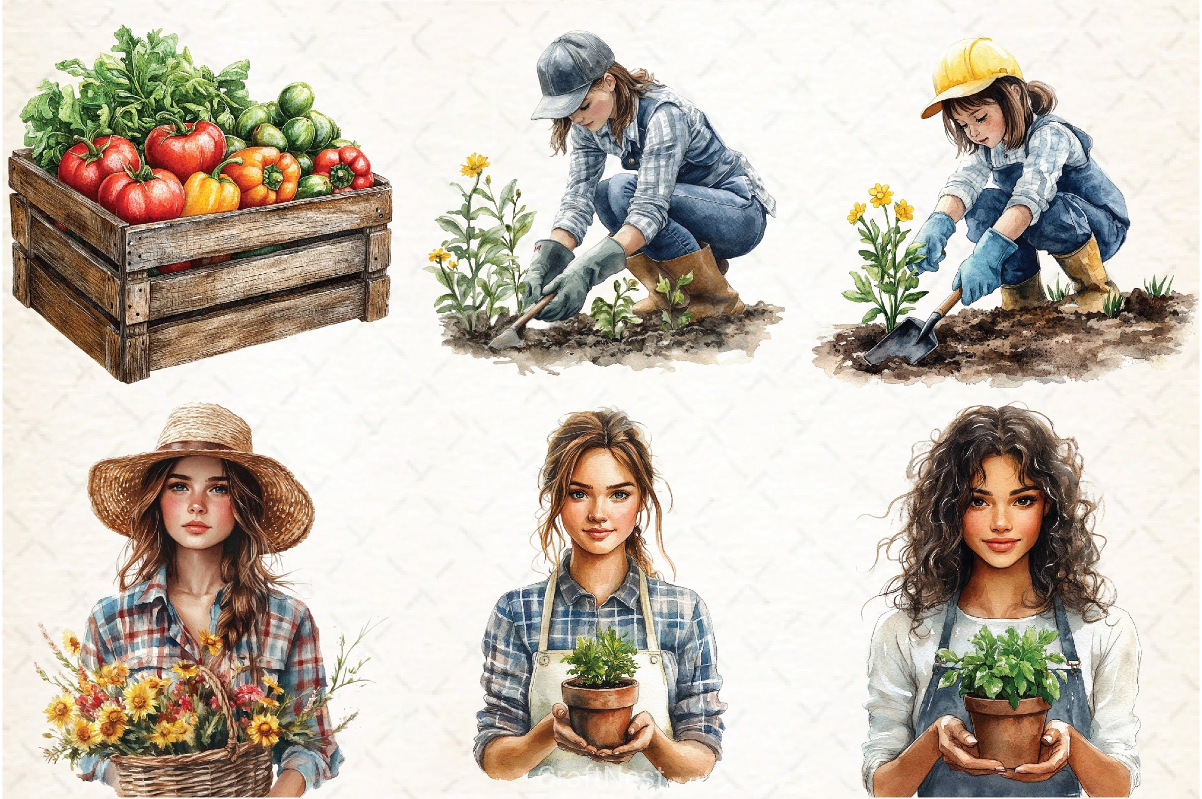 Gardening Clipart Bundle - CraftNest - Digital Crafting and Art