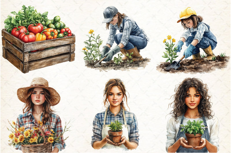 Gardening Clipart Bundle - CraftNest - Digital Crafting and Art