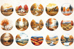 Autumn Landscapes Clipart Bundle - CraftNest - Digital Crafting and Art