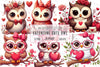Valentine Cute Owl Clipart Bundle
