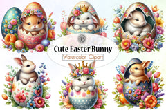 Cute Easter Bunny Clipart Bundle 48 - CraftNest - Digital Crafting and Art