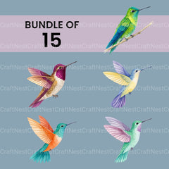 Hummingbirds Clipart Bundle - CraftNest - Digital Crafting and Art