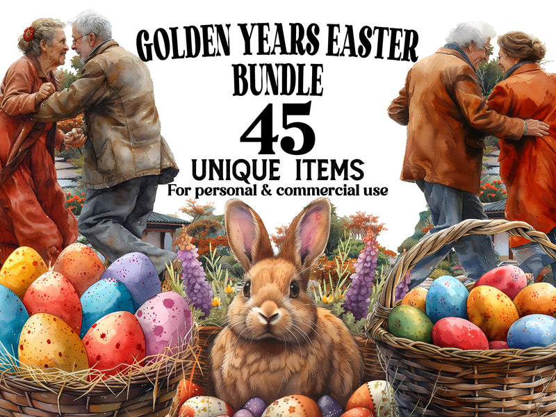 Golden Years Easter Clipart - CraftNest