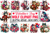 Valentine Wolf Clipart Bundle