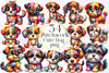 Patchwork Cute Dog Clipart Bundle