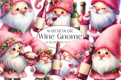 Wine Gnomes Clipart Bundle - CraftNest - Digital Crafting and Art