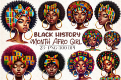 Afro Girl Clipart Bundle - CraftNest - Digital Crafting and Art
