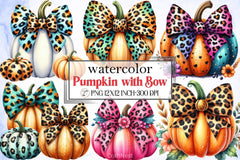 Pumpkin Bow Clipart Bundle - CraftNest - Digital Crafting and Art