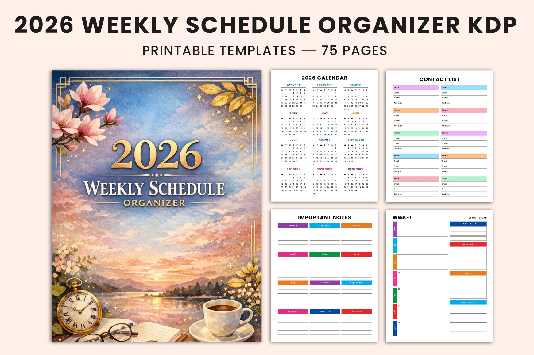Weekly Schedule Dated Planner