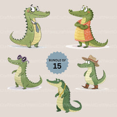Alligator Clipart Bundle - CraftNest - Digital Crafting and Art
