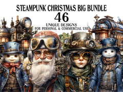 Steampunk Christmas Clipart - CraftNest