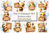 Bee With Sweet Summer Sign Clipart Bundle