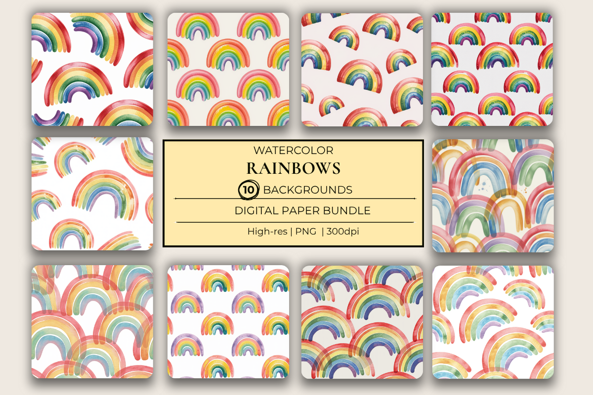 Rainbows Background Papers