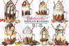 Chocolate Milkshake Clipart Bundle