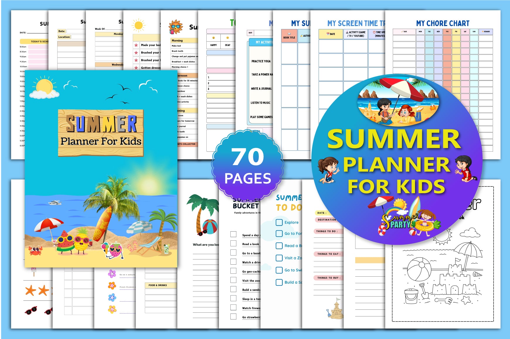 Summer Kids Planner