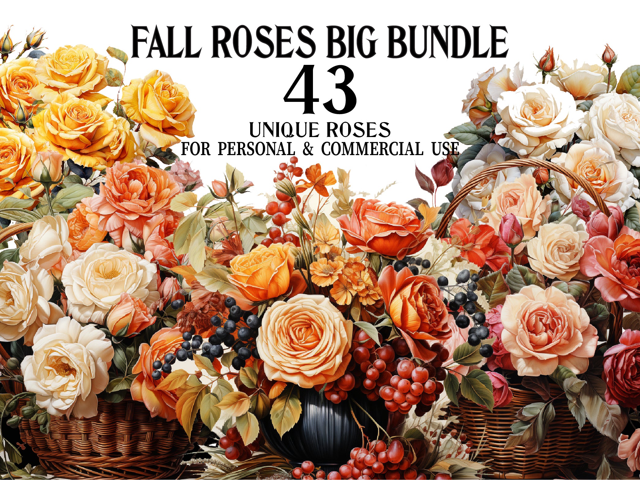 Late Roses Of Autumn Clipart - CraftNest