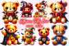 Halloween Teddy Bear Clipart Bundle