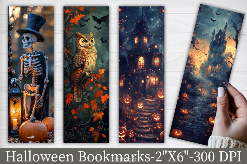 Halloween Bookmarks Set - CraftNest - Digital Crafting and Art