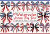 4th of July Flag Bows Clipart Bundle
