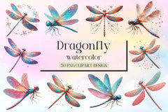Dragonfly Clipart Bundle 4 - CraftNest - Digital Crafting and Art