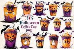 Halloween Coffee Cup Clipart Bundle 6 - CraftNest - Digital Crafting and Art