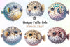 Unique Pufferfish Clipart Bundle