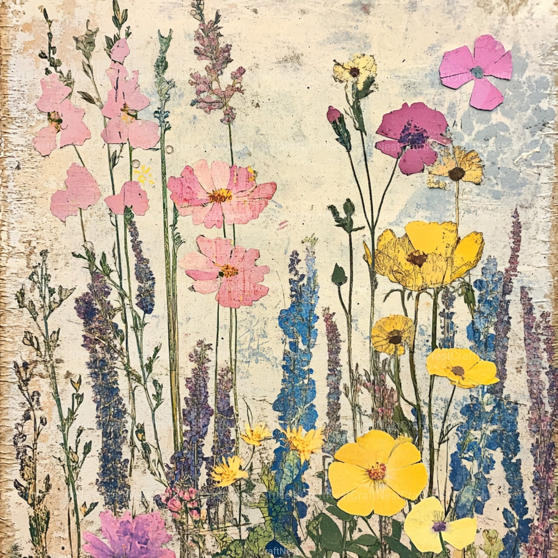 Wildflowers Collage Clipart Bundle - CraftNest - Digital Crafting and Art