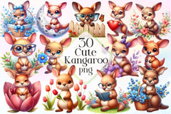 Kangaroo Clipart Bundle - CraftNest - Digital Crafting and Art