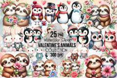 Valentine Animals Clipart Bundle 2 - CraftNest - Digital Crafting and Art
