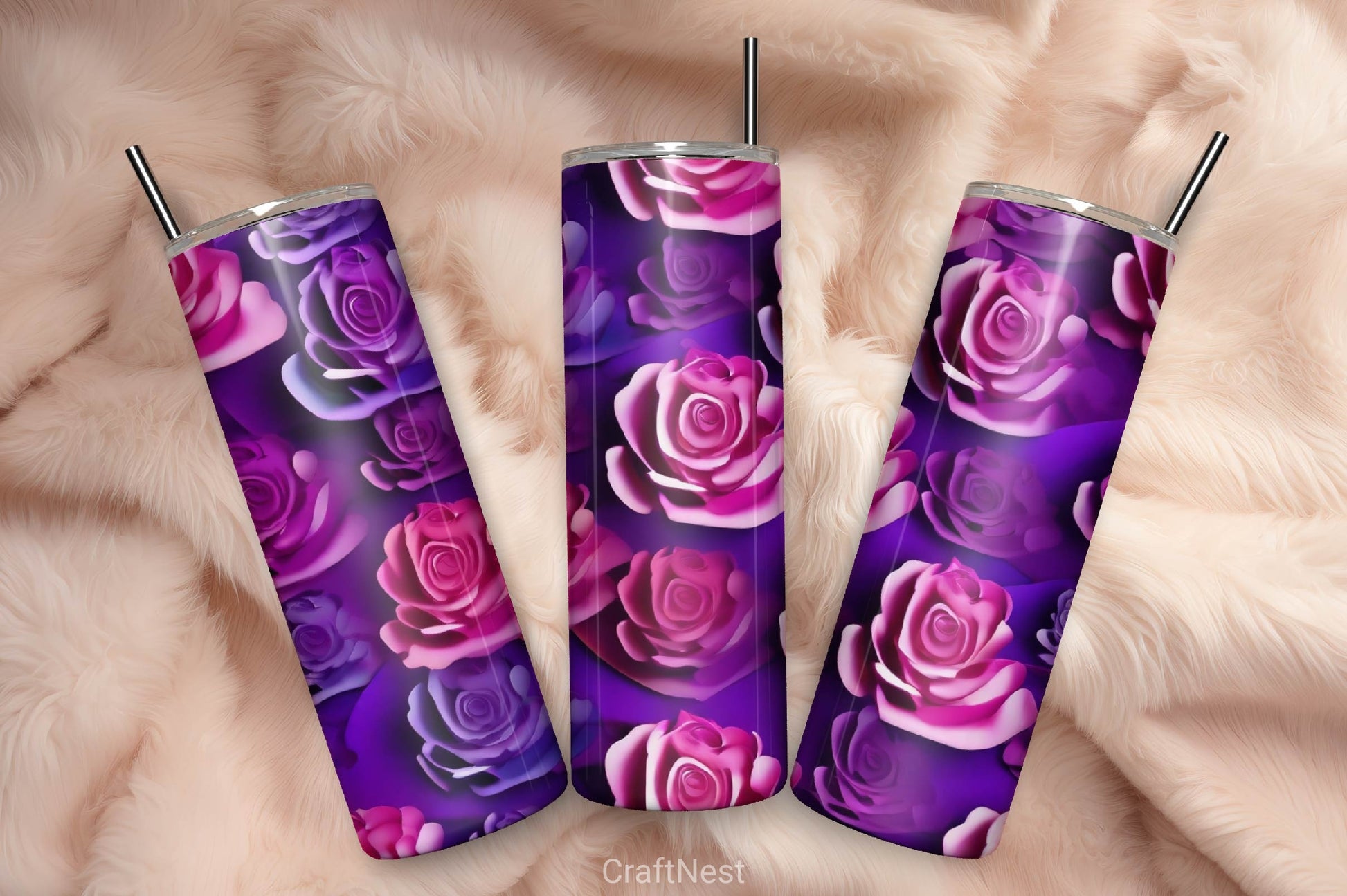 Flower Tumbler Wrap Bundle 25 - CraftNest - Digital Crafting and Art
