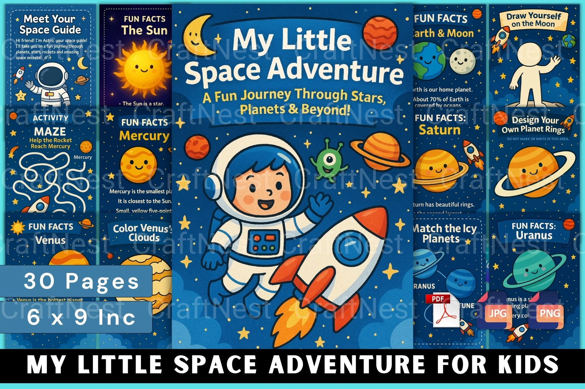 My Little Space Adventure for Kids - CraftNest - Digital Crafting and Art